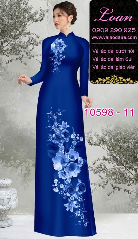 Vải áo dài hoa 3D Vải áo dài hoa 3D