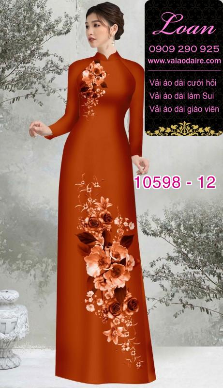 Vải áo dài hoa 3D Vải áo dài hoa 3D