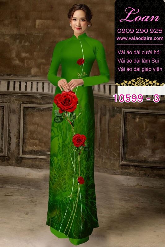 Vải áo dài hoa hồng Vải áo dài hoa hồng