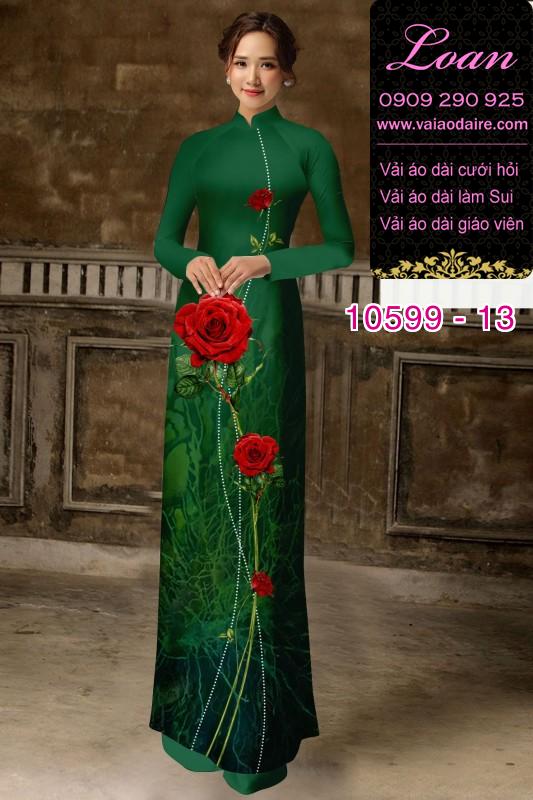 Vải áo dài hoa hồng Vải áo dài hoa hồng