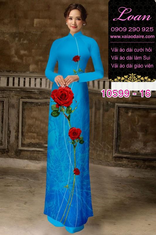 Vải áo dài hoa hồng Vải áo dài hoa hồng