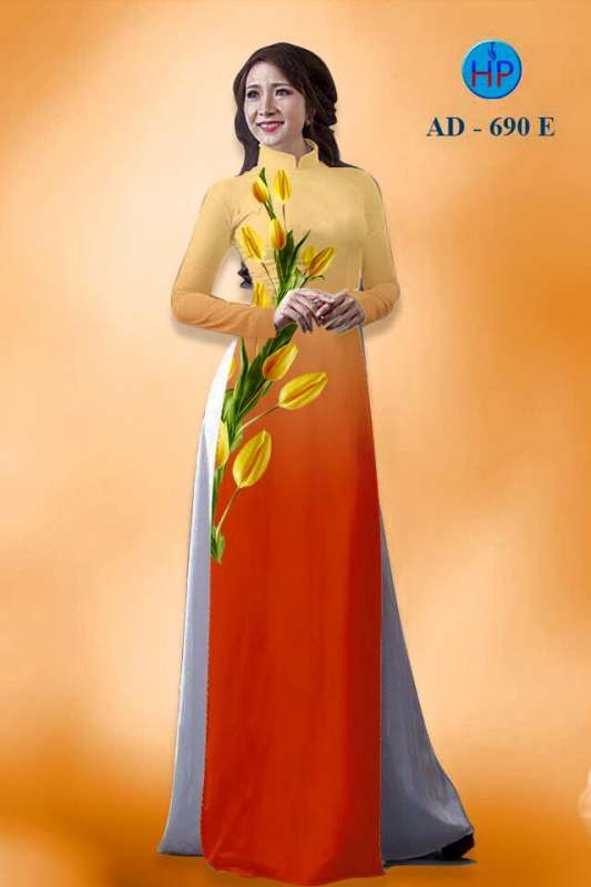 Vải áo dài Hoa 3D