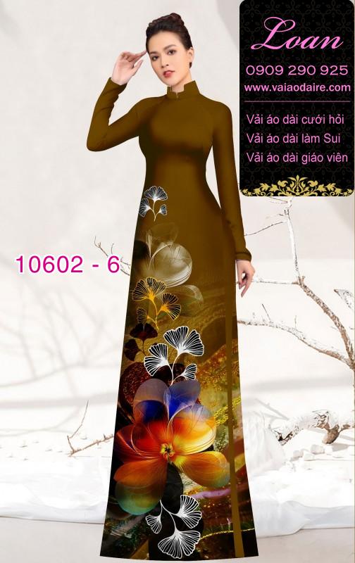 Vải áo dài hoa 3D