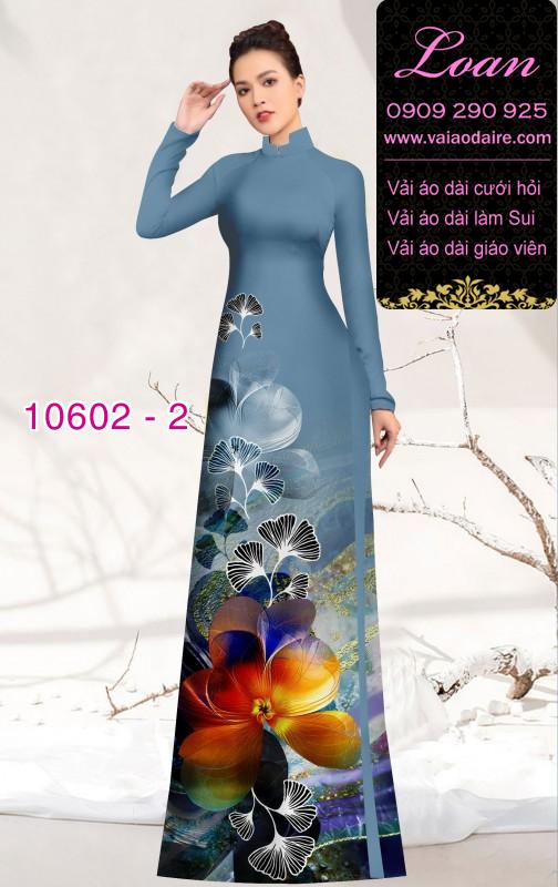 Vải áo dài hoa 3D