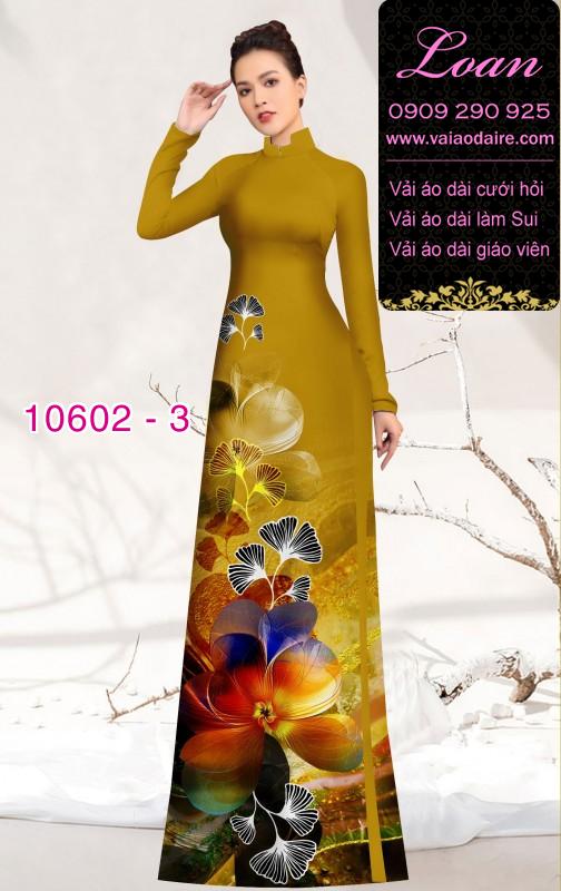 Vải áo dài hoa 3D