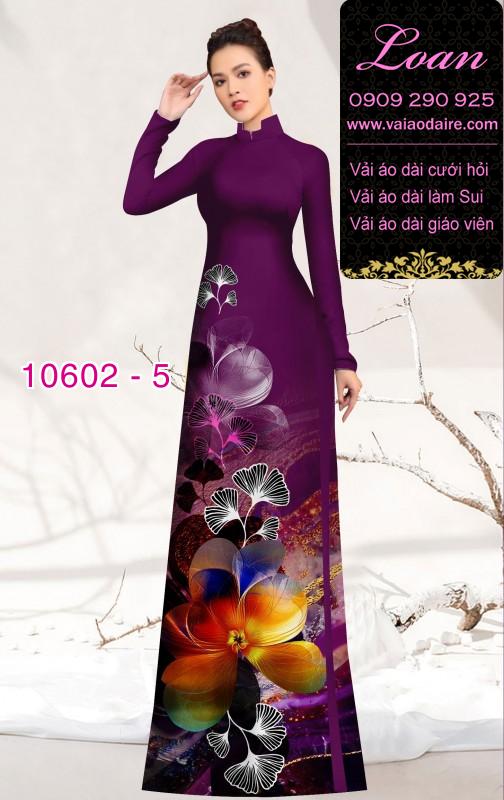 Vải áo dài hoa 3D
