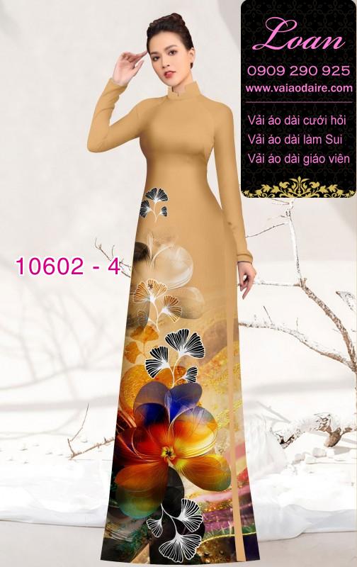 Vải áo dài hoa 3D
