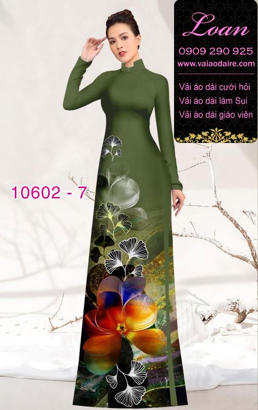 Vải áo dài hoa 3D