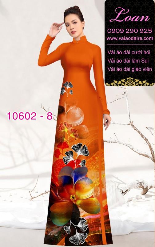 Vải áo dài hoa 3D