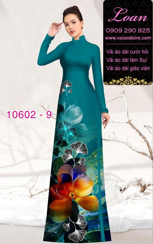 Vải áo dài hoa 3D