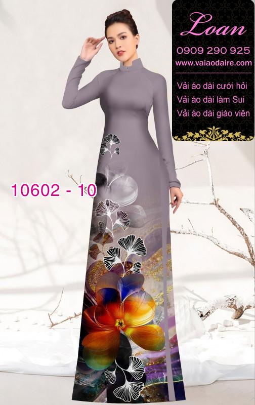 Vải áo dài hoa 3D