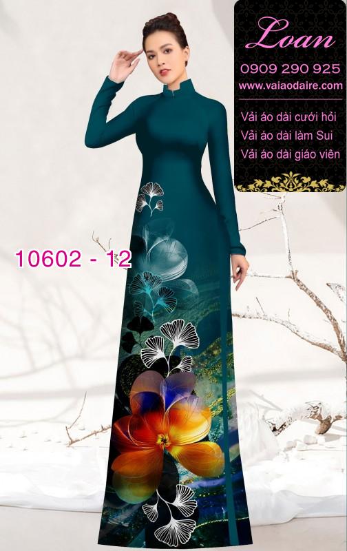 Vải áo dài hoa 3D