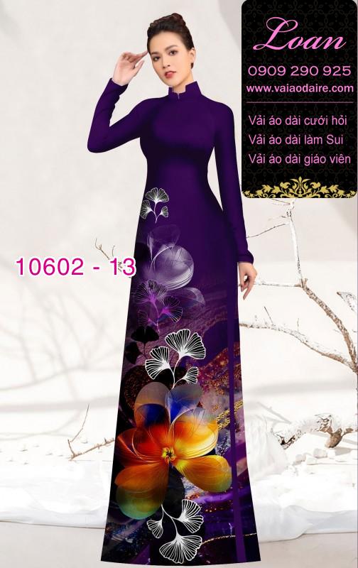 Vải áo dài hoa 3D