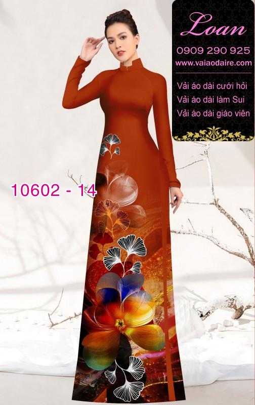 Vải áo dài hoa 3D