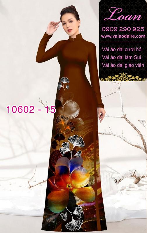 Vải áo dài hoa 3D