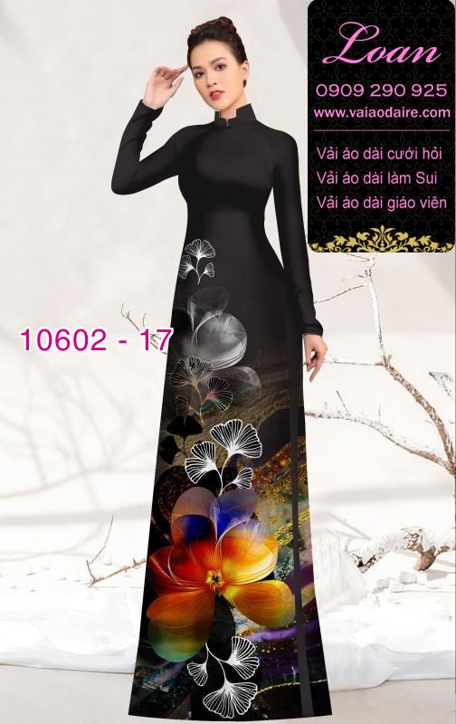 Vải áo dài hoa 3D