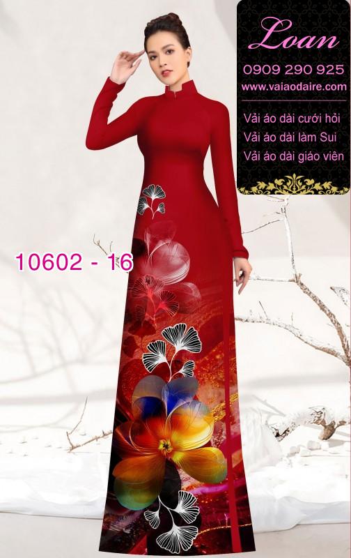 Vải áo dài hoa 3D