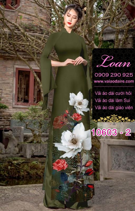 Vải áo dài hoa 3D Vải áo dài hoa 3D