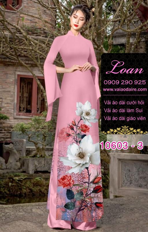 Vải áo dài hoa 3D Vải áo dài hoa 3D