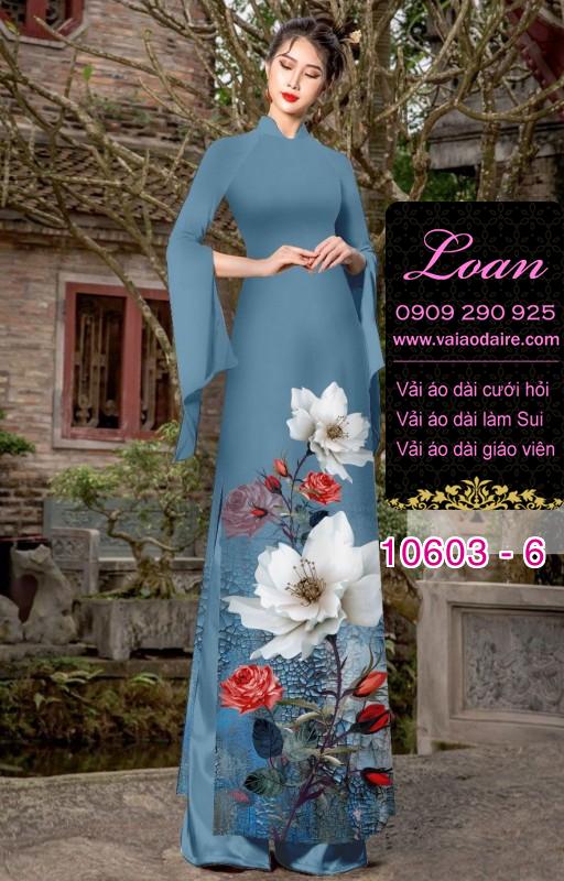 Vải áo dài hoa 3D Vải áo dài hoa 3D