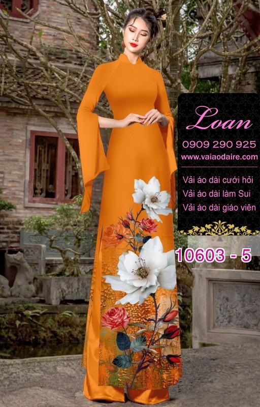 Vải áo dài hoa 3D Vải áo dài hoa 3D