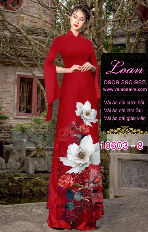 Vải áo dài hoa 3D Vải áo dài hoa 3D