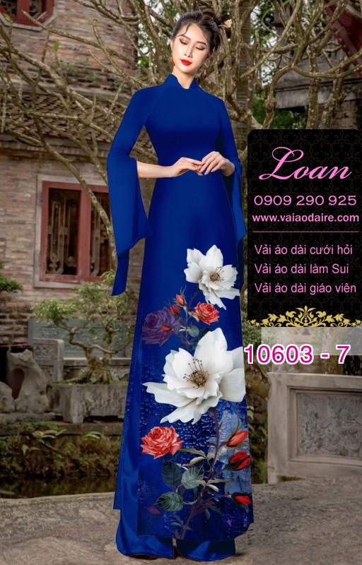 Vải áo dài hoa 3D Vải áo dài hoa 3D