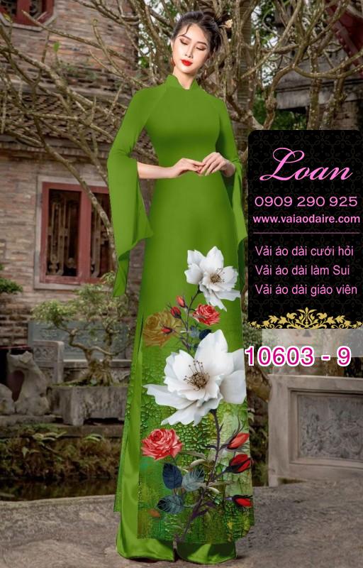 Vải áo dài hoa 3D Vải áo dài hoa 3D