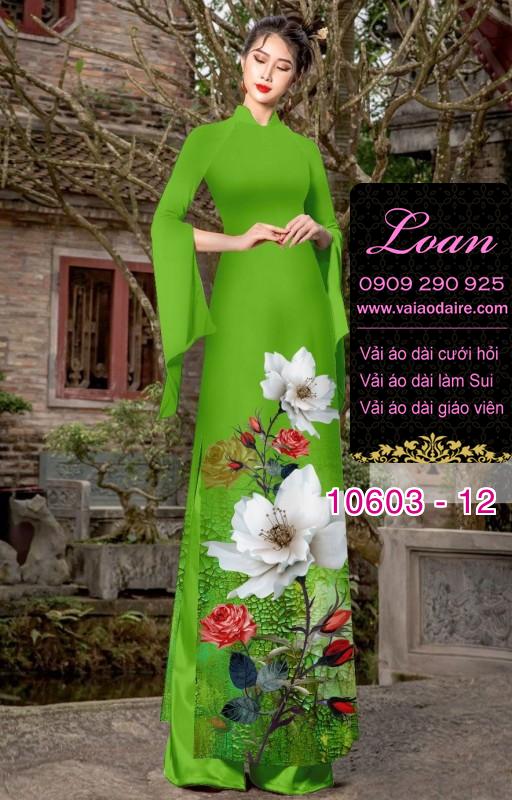 Vải áo dài hoa 3D Vải áo dài hoa 3D