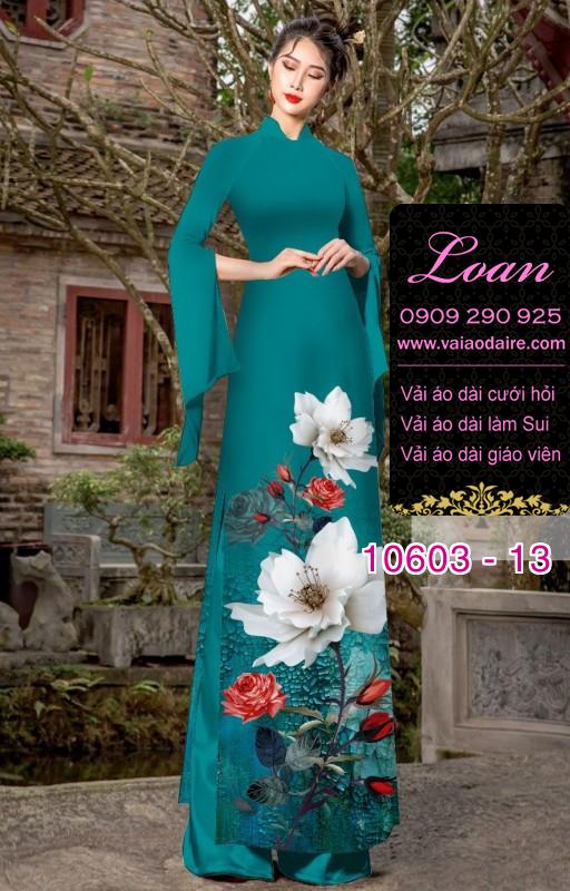 Vải áo dài hoa 3D Vải áo dài hoa 3D