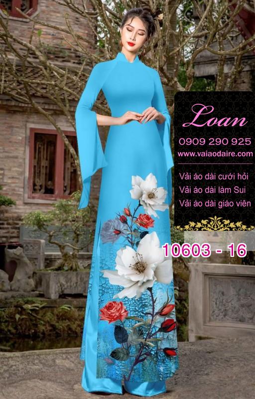 Vải áo dài hoa 3D Vải áo dài hoa 3D