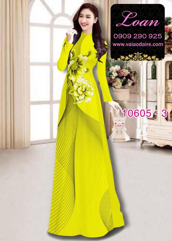 Vải áo dài hoa 3D Vải áo dài hoa 3D