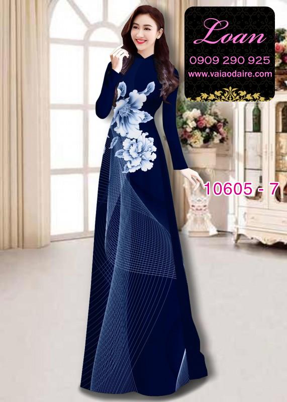 Vải áo dài hoa 3D Vải áo dài hoa 3D