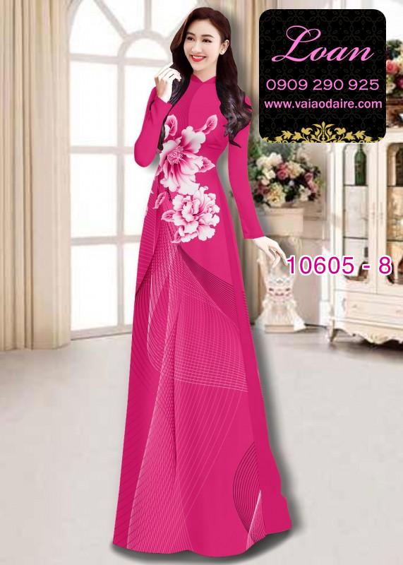 Vải áo dài hoa 3D Vải áo dài hoa 3D