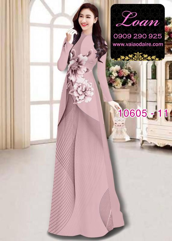 Vải áo dài hoa 3D Vải áo dài hoa 3D
