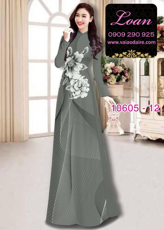 Vải áo dài hoa 3D Vải áo dài hoa 3D