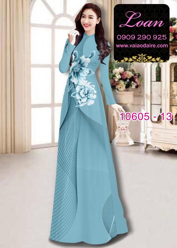 Vải áo dài hoa 3D Vải áo dài hoa 3D
