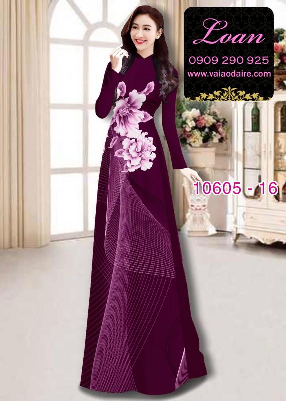 Vải áo dài hoa 3D Vải áo dài hoa 3D