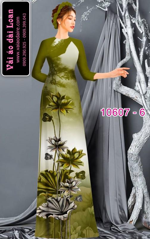 Vải áo dài hoa sen