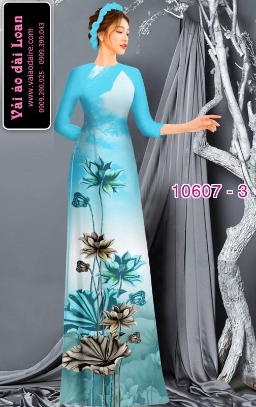 Vải áo dài hoa sen