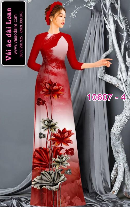 Vải áo dài hoa sen