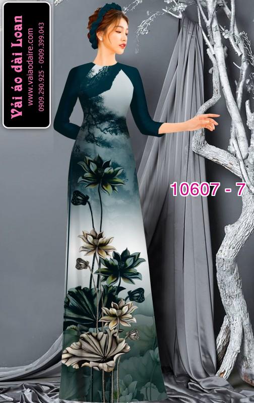Vải áo dài hoa sen