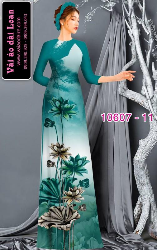 Vải áo dài hoa sen