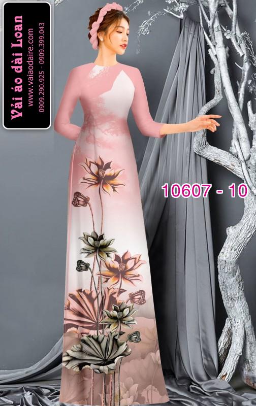 Vải áo dài hoa sen