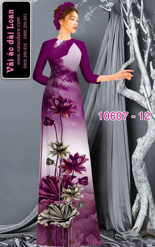 Vải áo dài hoa sen