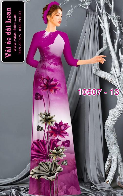 Vải áo dài hoa sen