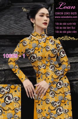Vải áo dài hoa nhí-DT 10609