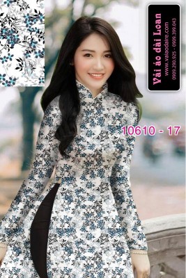 Vải áo dài hoa nhí-8325