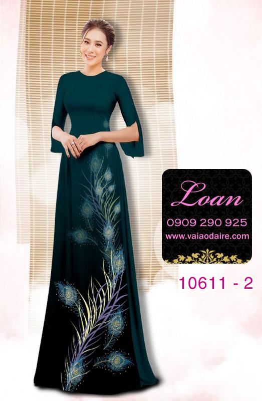 Vải áo dài đuôi chim công