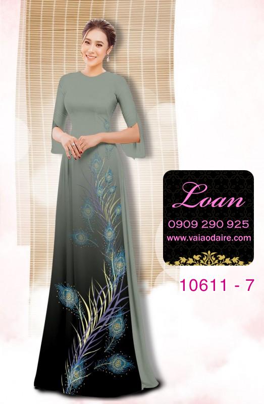 Vải áo dài đuôi chim công